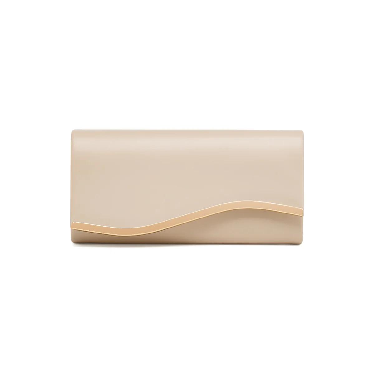 Pochette elegante da Donna nude con dettaglio oro Lora Ferres