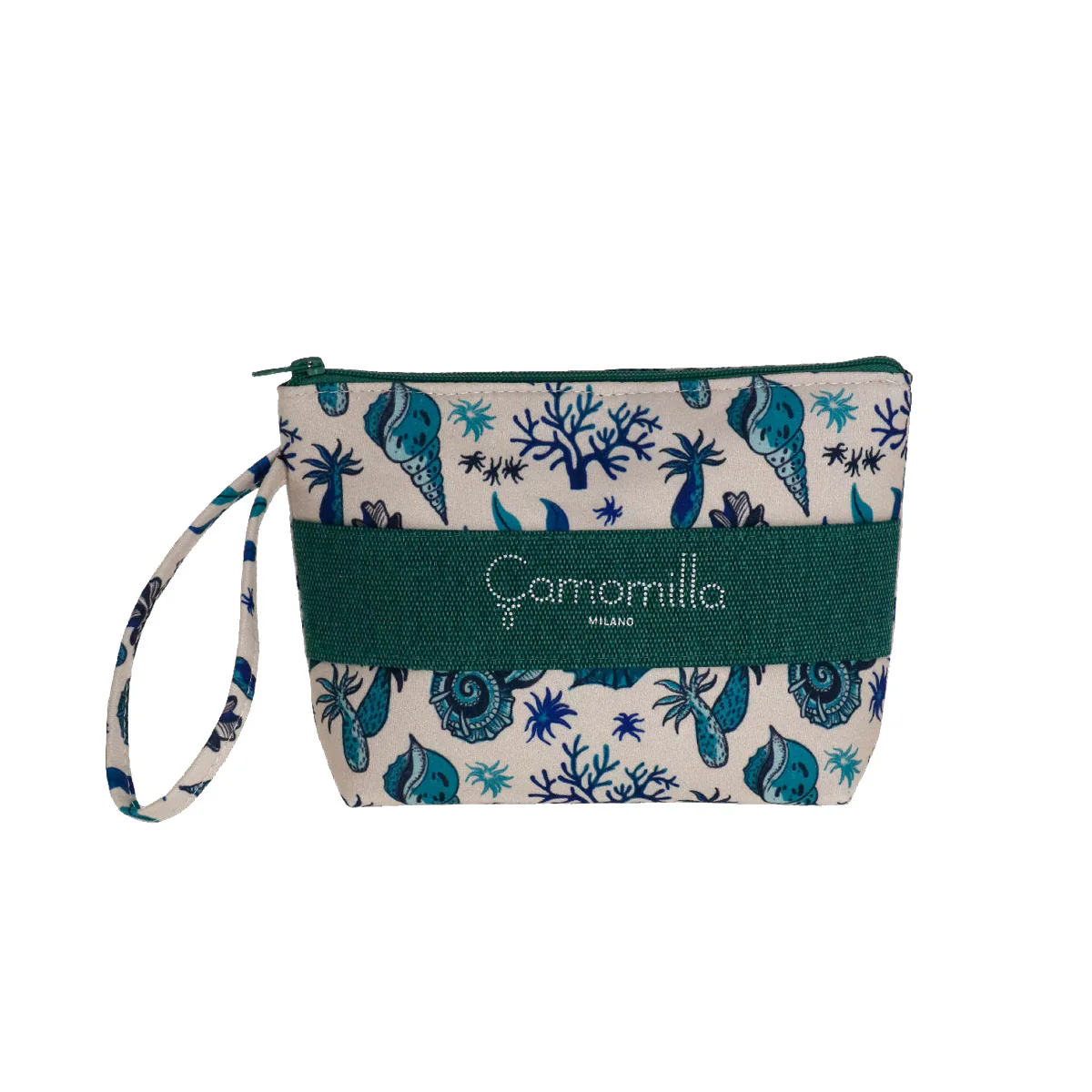 Pochette estiva verde da Donna con stampa conchiglie Camomilla Milano - Image 2