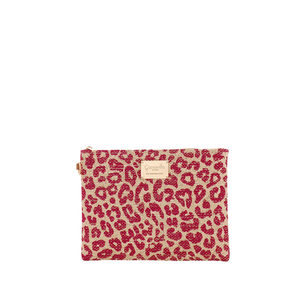 Pochette fucsia da Donna con stampa animalier Camomilla Milano