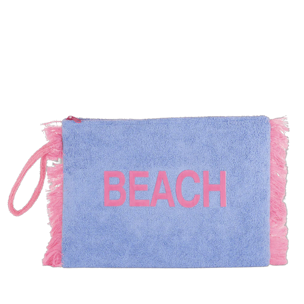 Pochette mare azzurra da Donna in spugna con frange Camomilla Milano