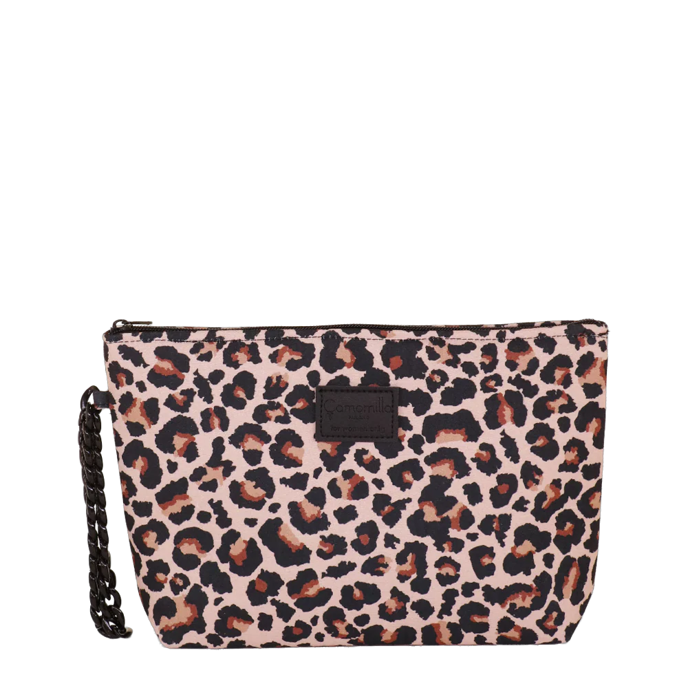 Pochette mare da Donna con fantasia animalier marrone Camomilla Milano