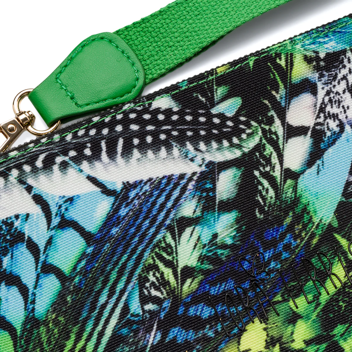 Pochette mare multicolore da Donna con stampa piume Lora Ferres On The Beach - Image 3