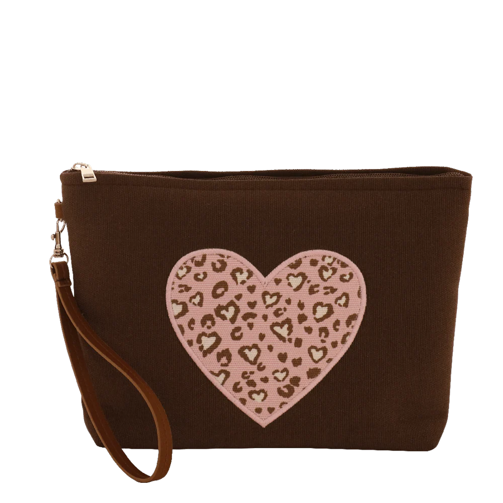 Pochette marrone da Donna con cuore maculato e manico Camomilla Milano - Image 2