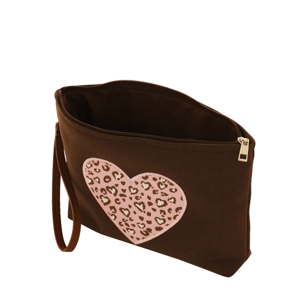 Pochette marrone da Donna con cuore maculato e manico Camomilla Milano - Image 3