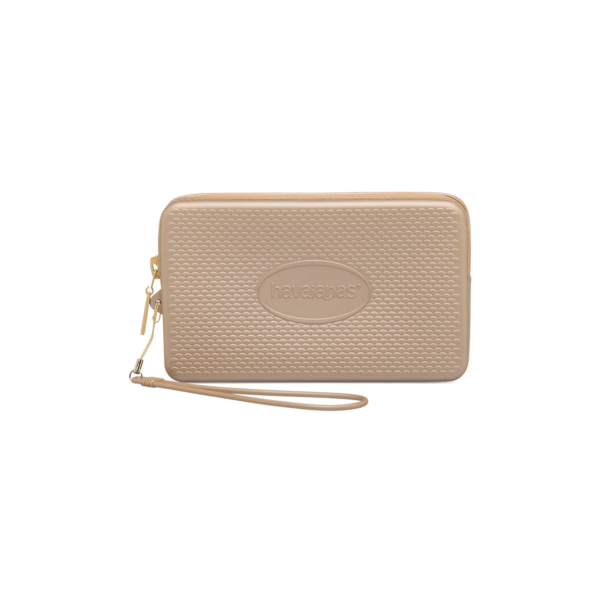 Pochette oro champagne metalizzato in gomma da donna Havaianas Minibag Plus