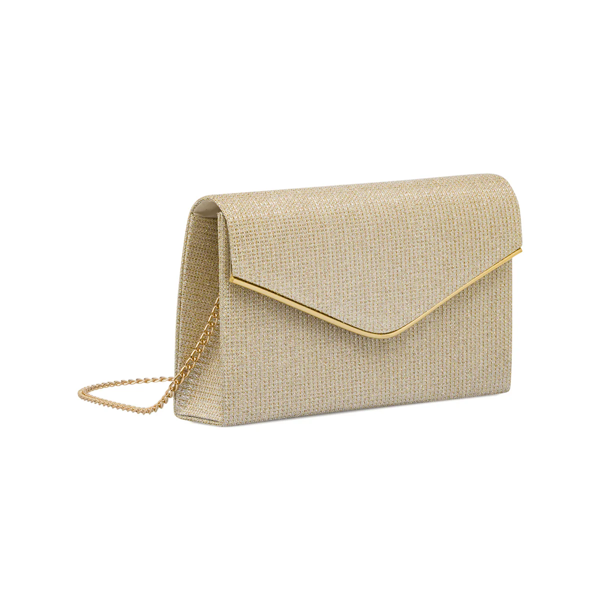 Pochette Oro Glitter con tracolla removibile Lora Ferres - Image 2