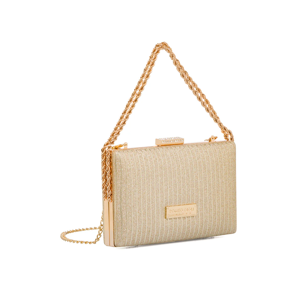 Pochette platino da donna con glitter Romeo Gigli Kamila - Image 2