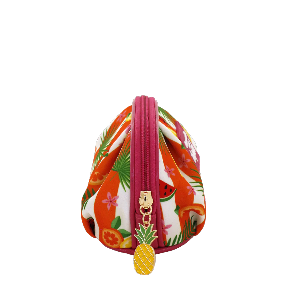 Pochettina mare fucsia con stampa tropicale e charm Camomilla Milano - Image 2