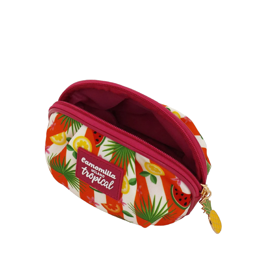 Pochettina mare fucsia con stampa tropicale e charm Camomilla Milano - Image 3
