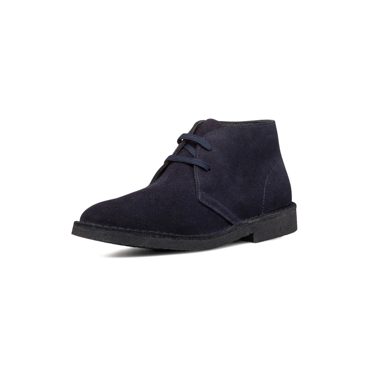 Polacchine blu in pelle scamosciata da uomo Primopiano - Image 2