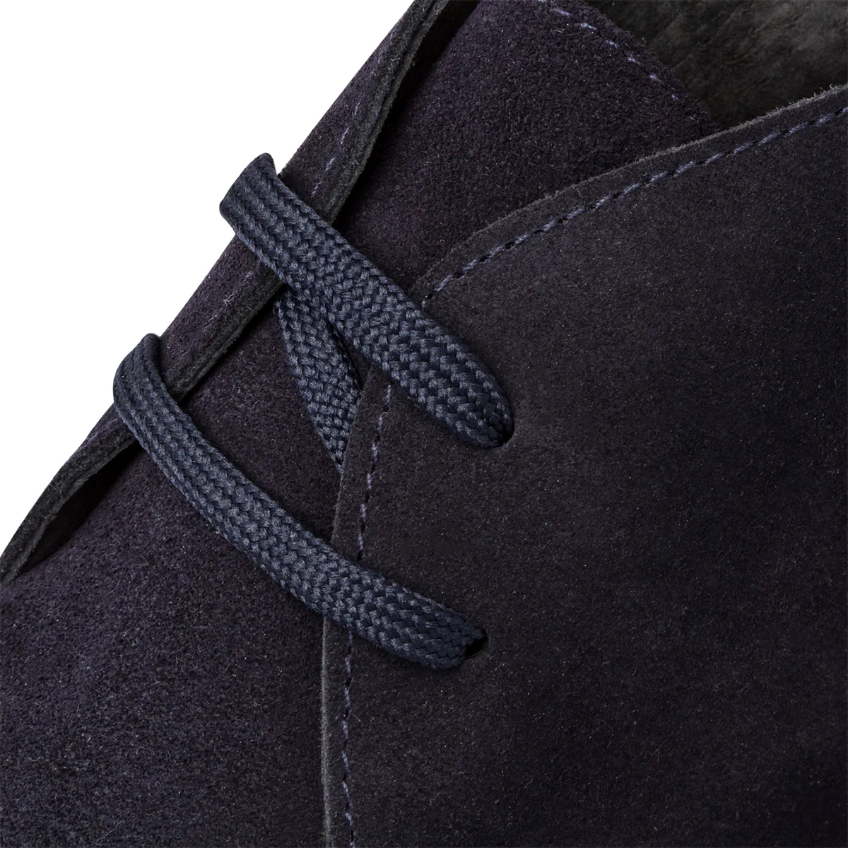 Polacchine blu in pelle scamosciata da uomo Primopiano - Image 6
