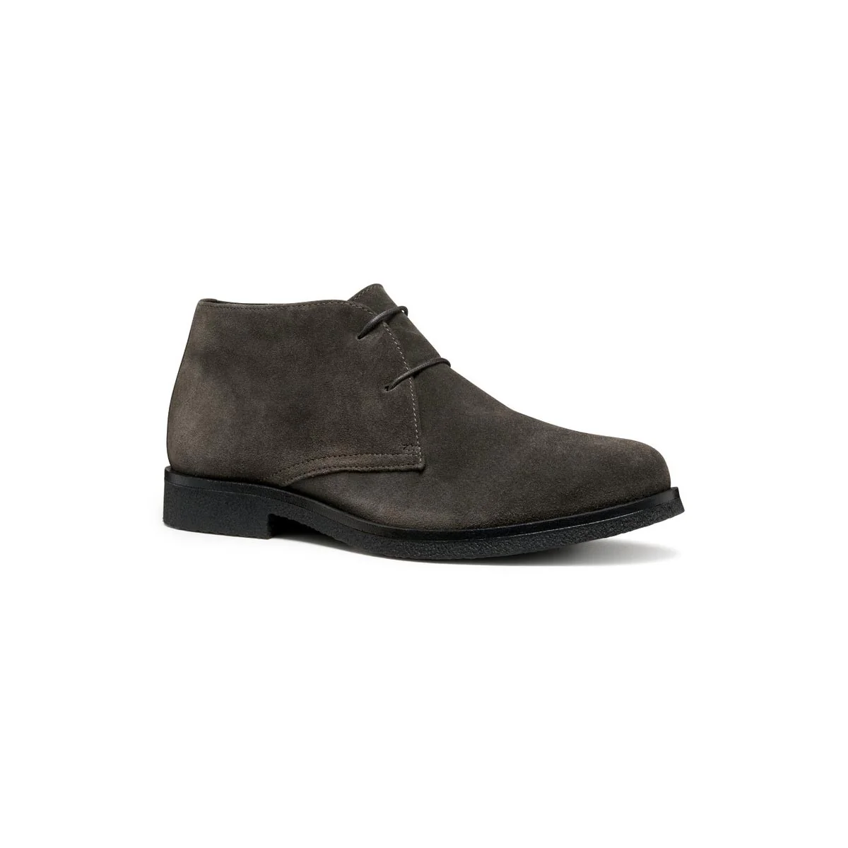 Polacchine in suede grigie da Uomo con suola traspirante Geox - Image 2