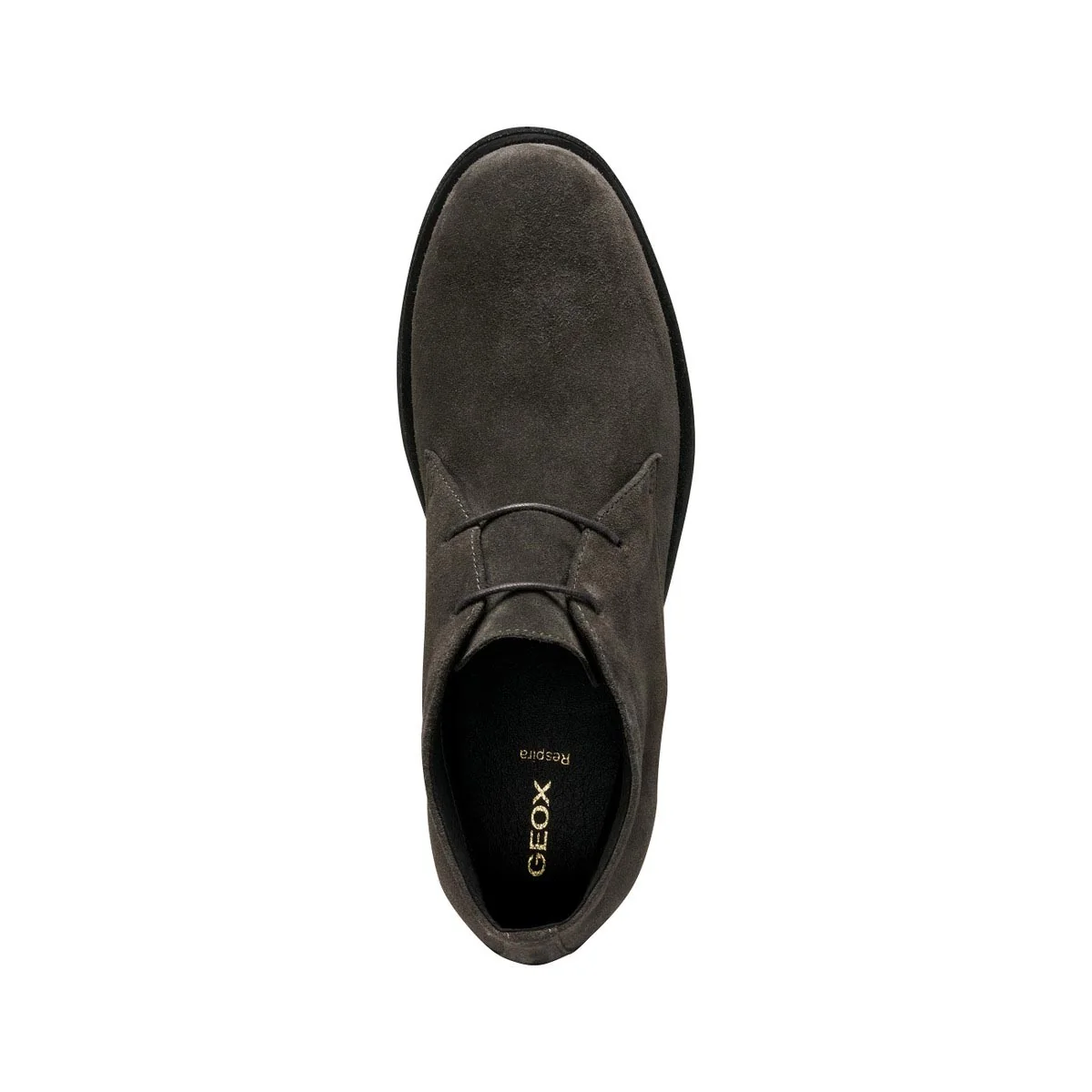 Polacchine in suede grigie da Uomo con suola traspirante Geox - Image 5
