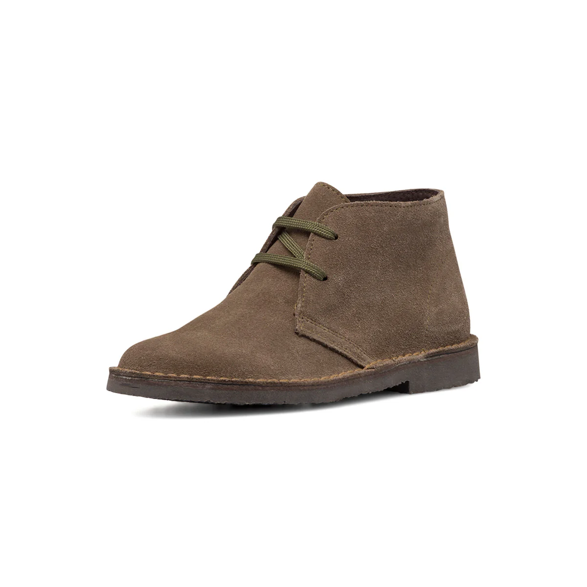 Polacchine khaki da donna in pelle scamosciata Primopiano - Image 2