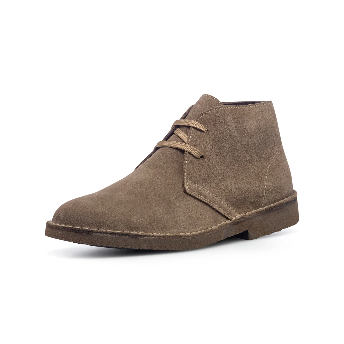 Polacchine khaki da uomo in pelle scamosciata Primopiano - Image 2