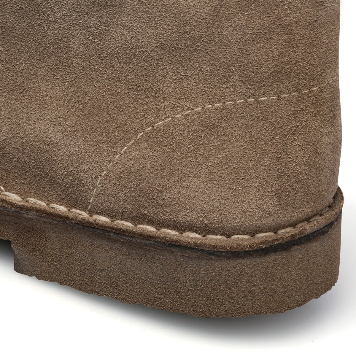 Polacchine khaki da uomo in pelle scamosciata Primopiano - Image 6