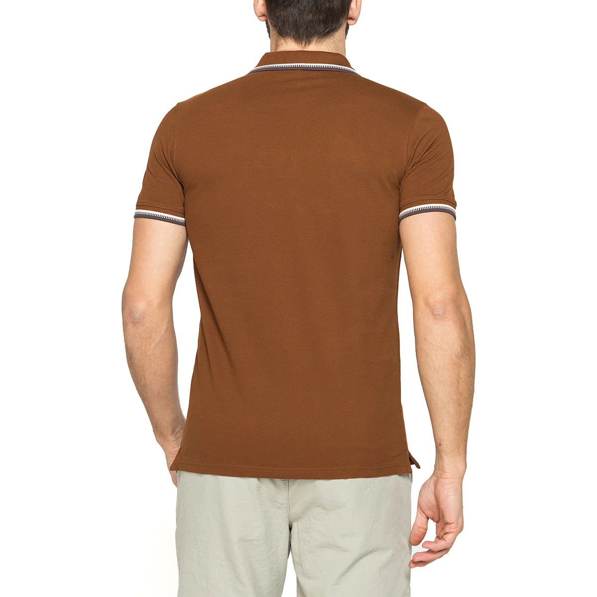 Polo a manica corta da Uomo marrone con profili a contrasto Carrera Jeans - Image 3