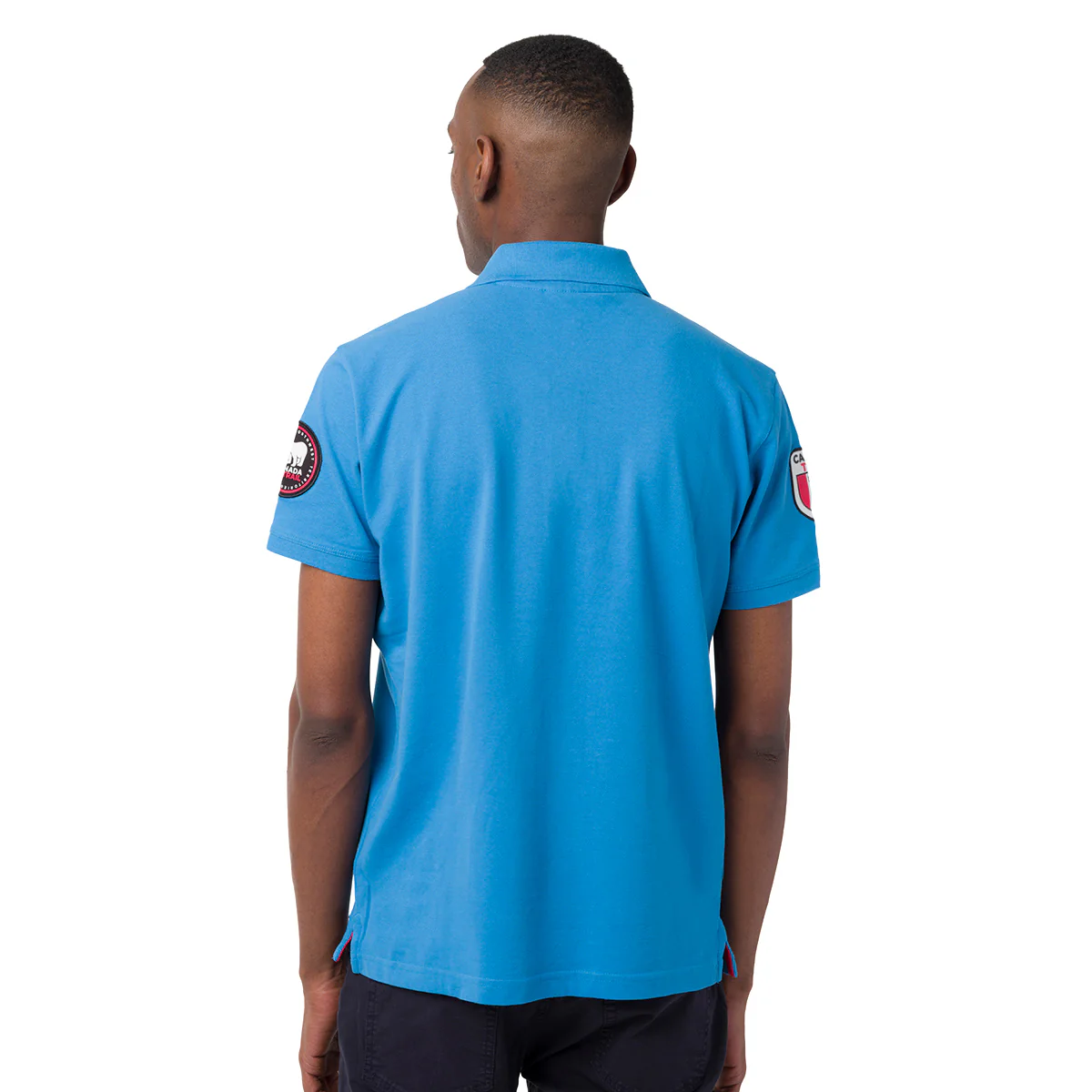 Polo Azzurra da Uomo in Cotone con Ricami e dettagli Canada Trail - Image 2