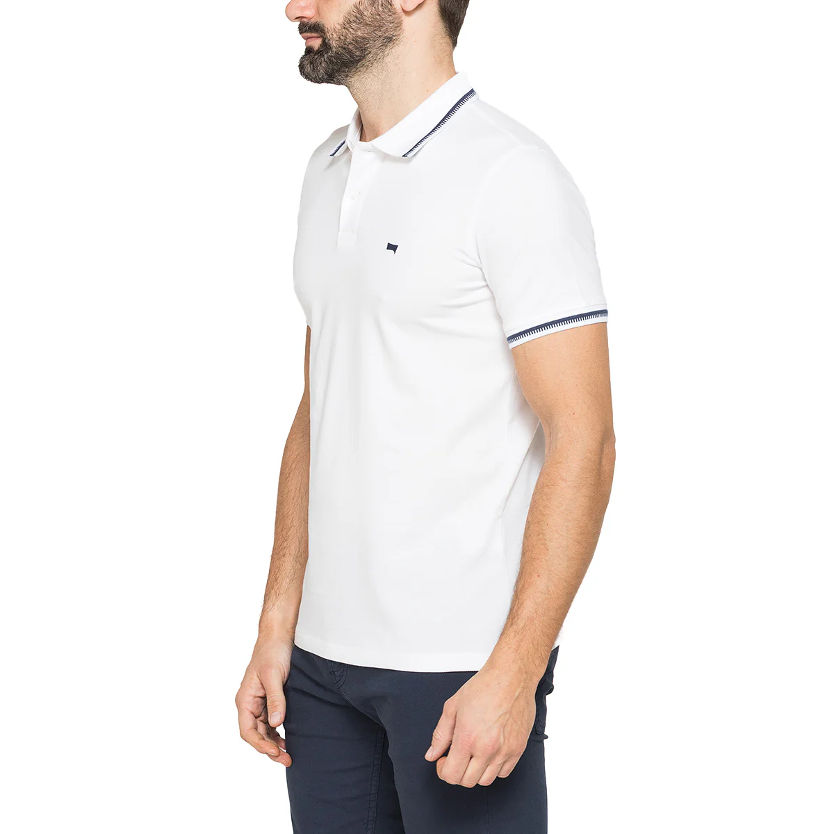 Polo bianca da Uomo a maniche corte in cotone Carrera Jeans - Image 2