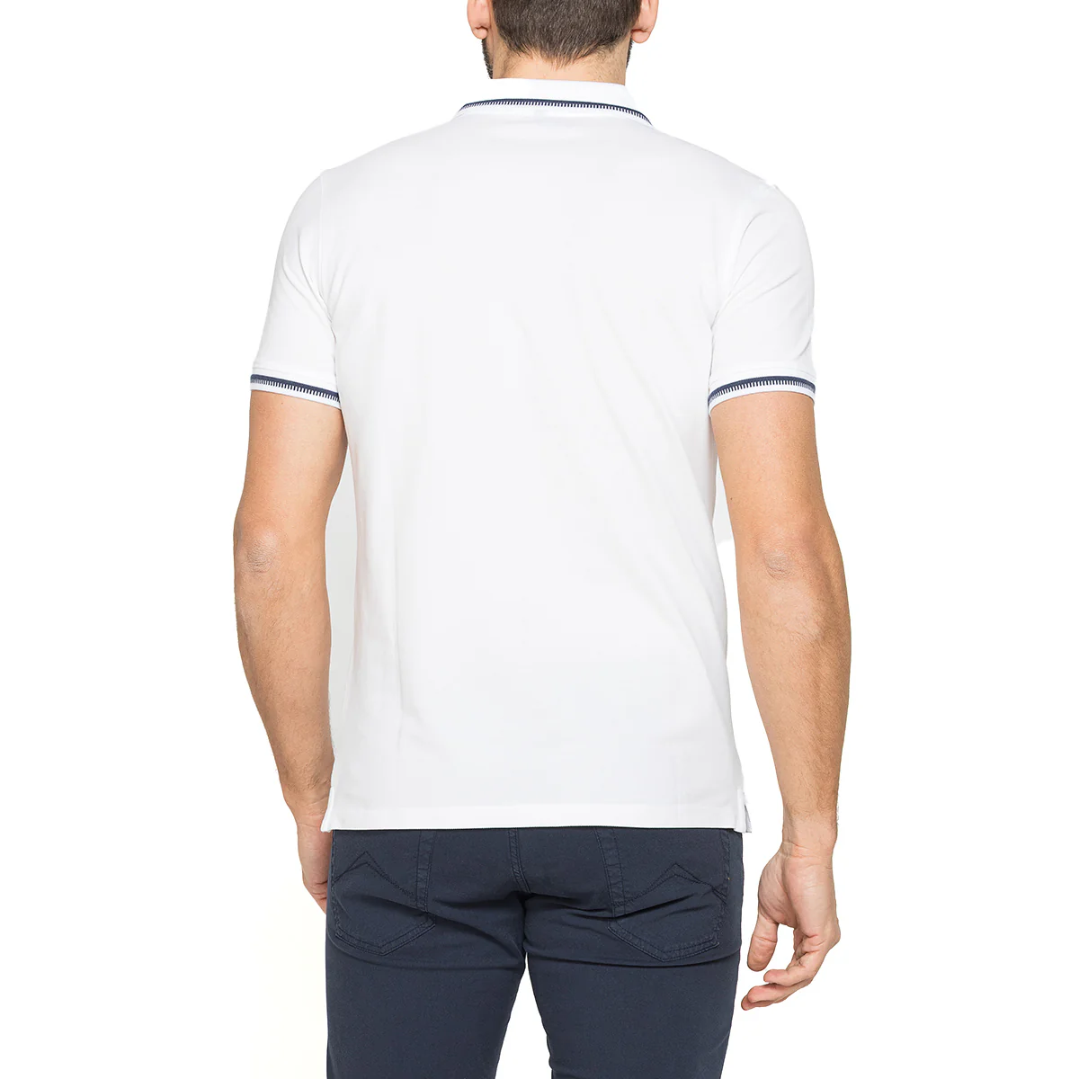 Polo bianca da Uomo a maniche corte in cotone Carrera Jeans - Image 3