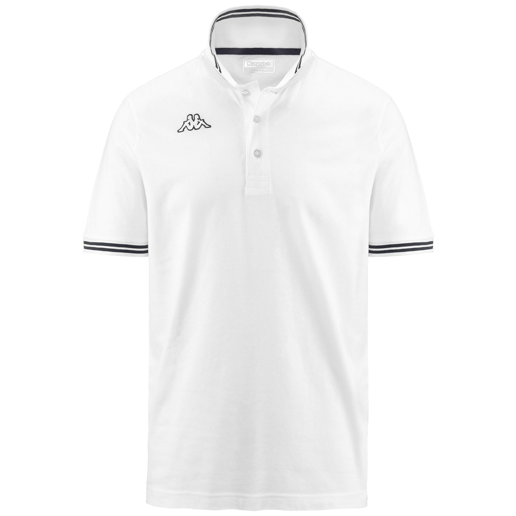 Polo bianca da uomo con logo ricamato Kappa Maltax 5 MSS