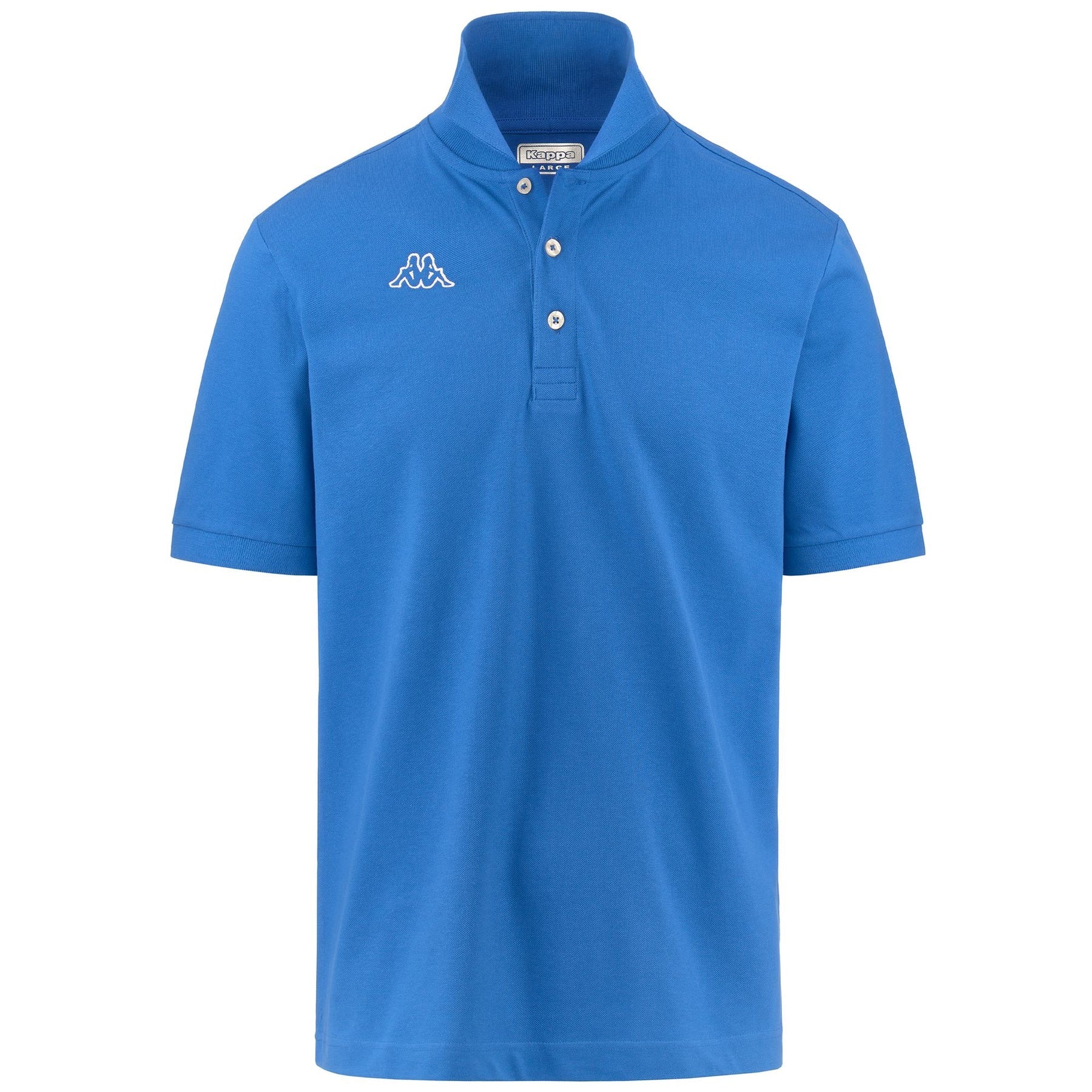 Polo blu royal da uomo con logo ricamato Kappa Life MSS