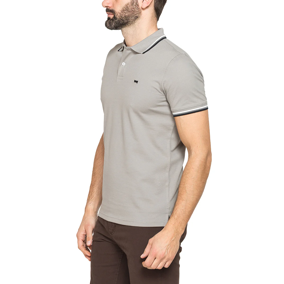 Polo grigia da Uomo con profili a contrasto Carrera Jeans - Image 2