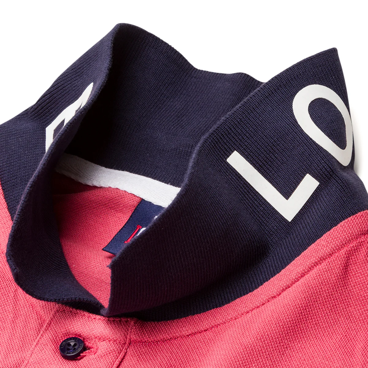 Polo rosa da uomo con dettagli blu e logo a contrasto Lonsdale - Image 4