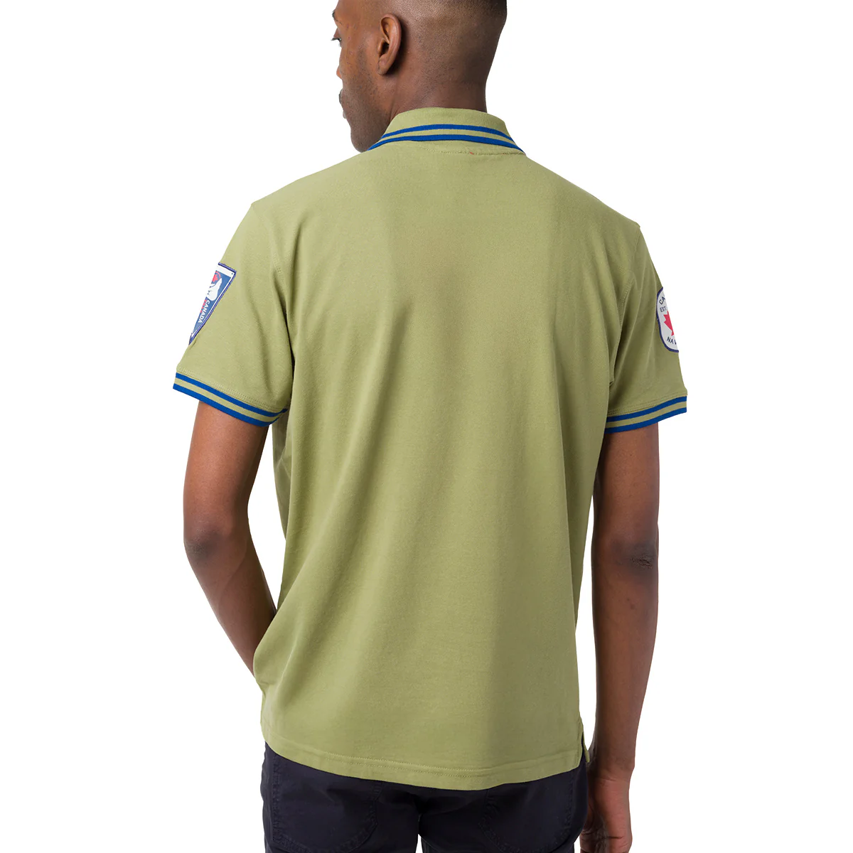 Polo verde da Uomo con logo ricamato sul petto Canada Trail - Image 2