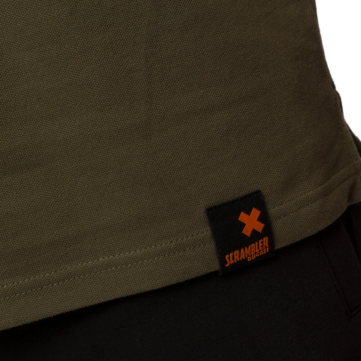 Polo verde da uomo con logo sul petto Scrambler Ducati Piquet X - Image 4