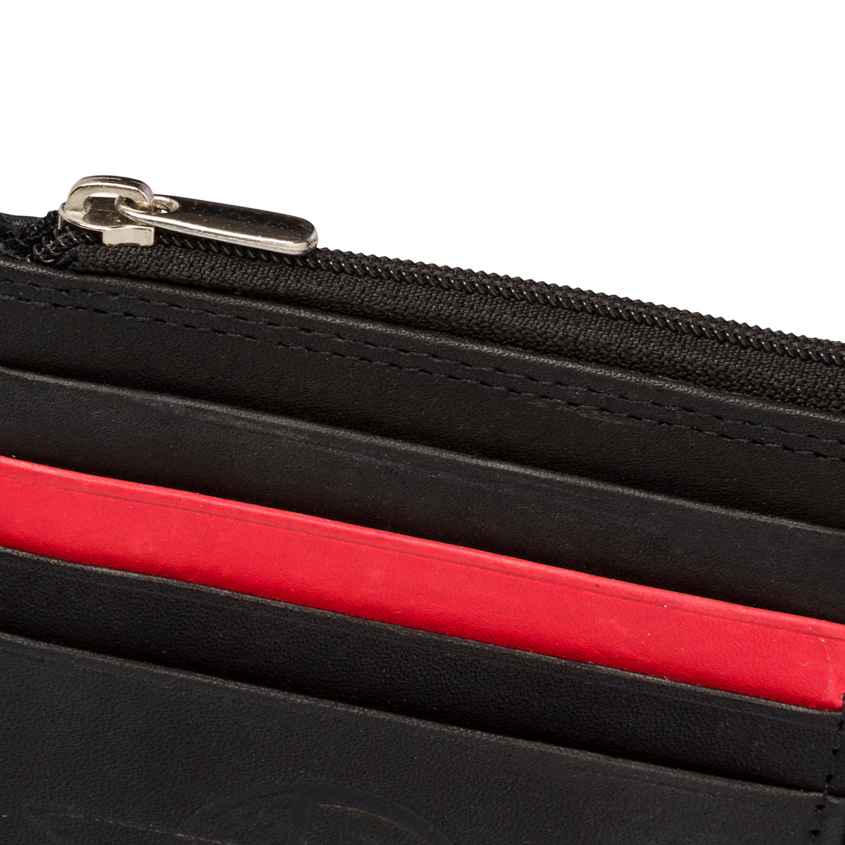 Porta carte di credito nero in pelle da uomo Ducati - Image 3
