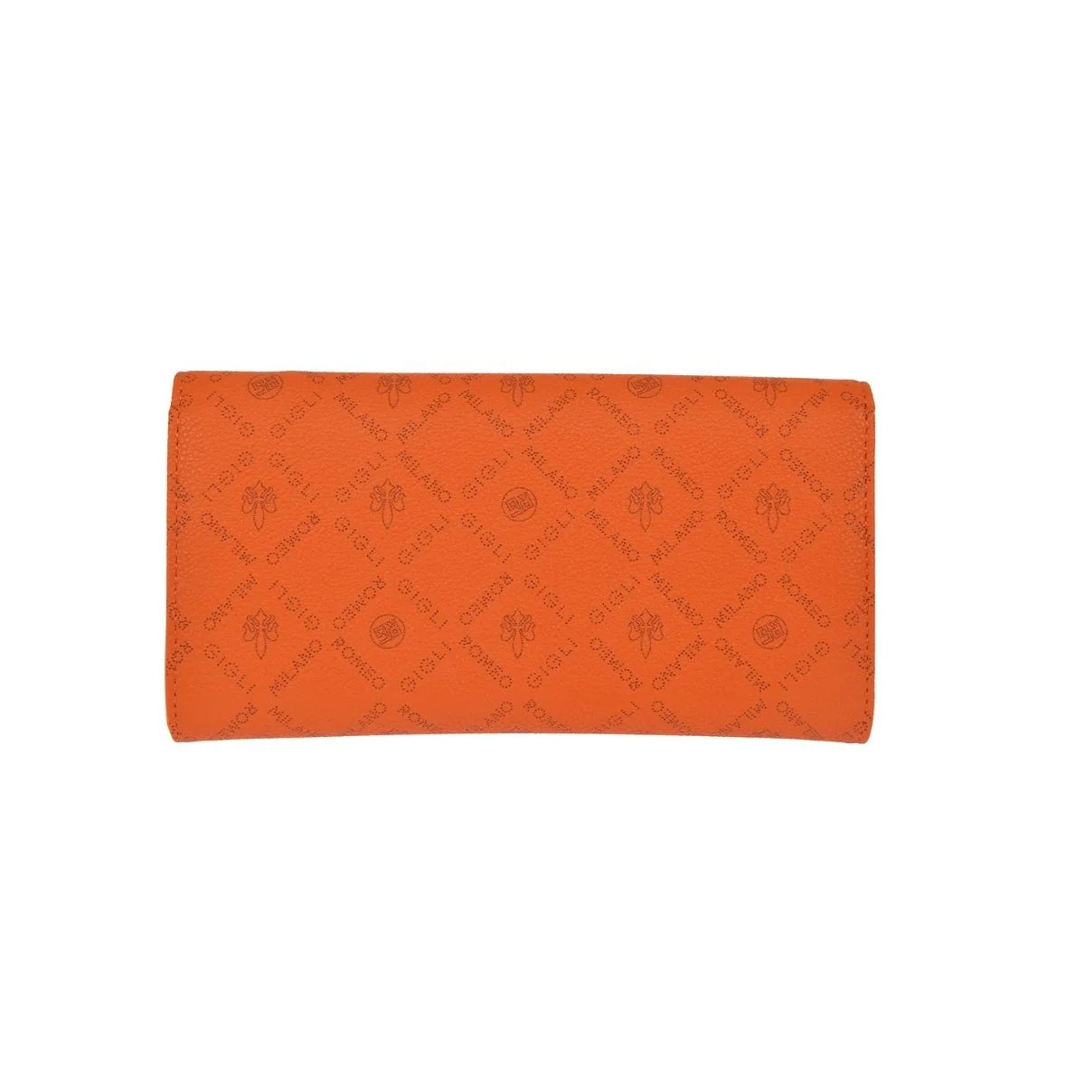Portafoglio arancione con logo su tutta la superficie Romeo Gigli Halley - Image 3