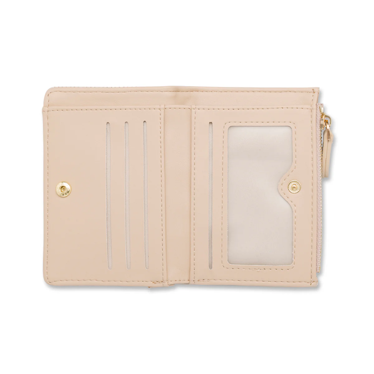 Portafoglio Beige da Donna con dettagli effetto paglia e logo Lora Ferres - Image 3