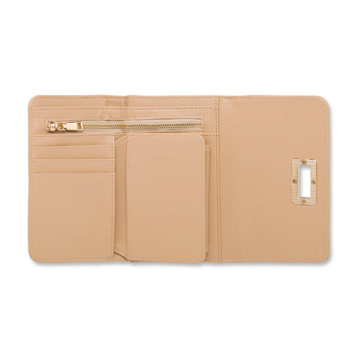 Portafoglio beige da donna con logo Romeo Gigli Milano Misty - Image 4