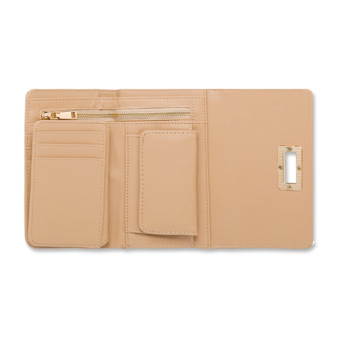 Portafoglio beige da donna con logo Romeo Gigli Milano Misty - Image 5