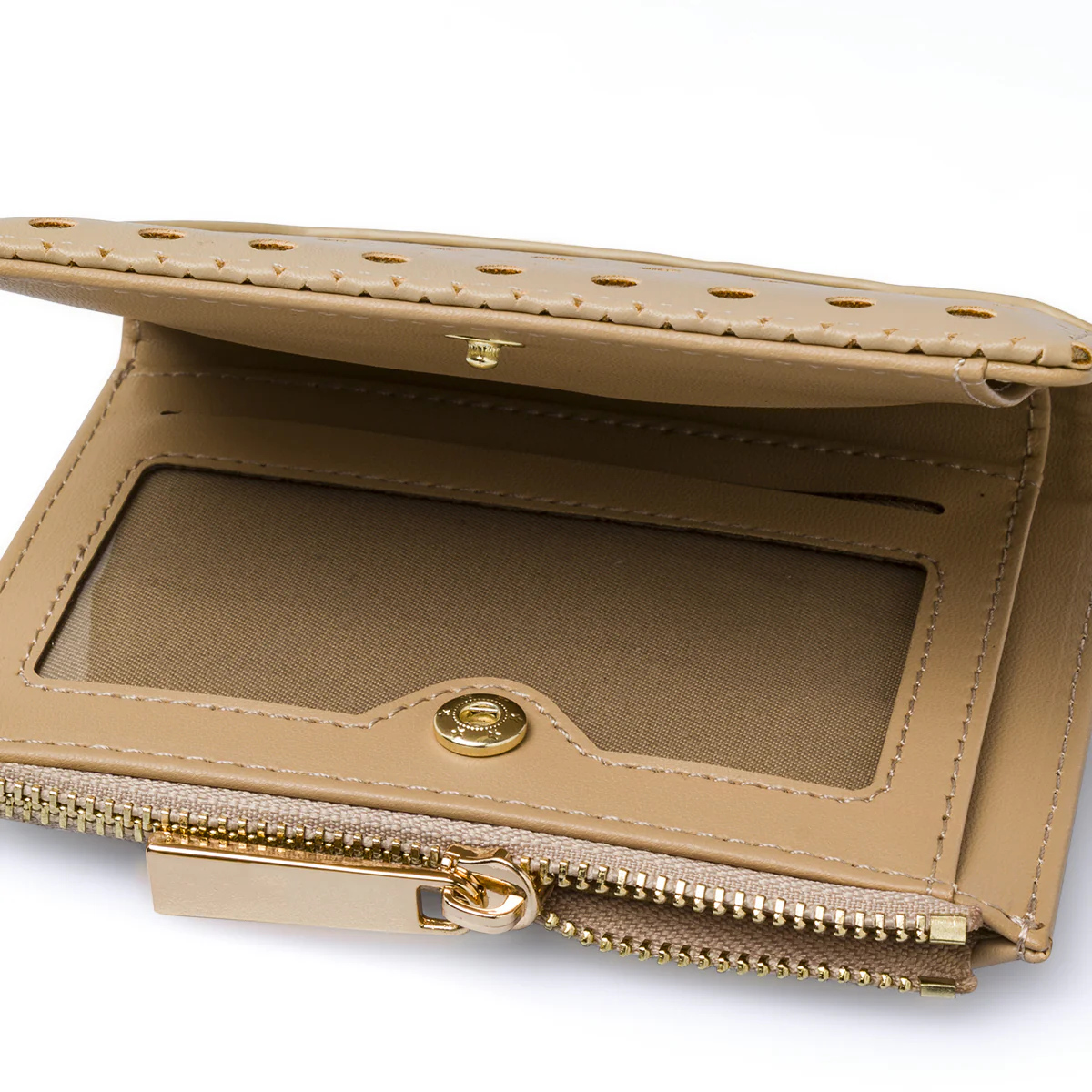 Portafoglio beige da Donna con motivi geometrici Lora Ferres - Image 4
