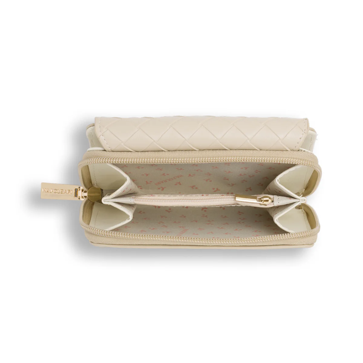 Portafoglio Beige da Donna con patta effetto intrecciato Naj Oleari - Image 3