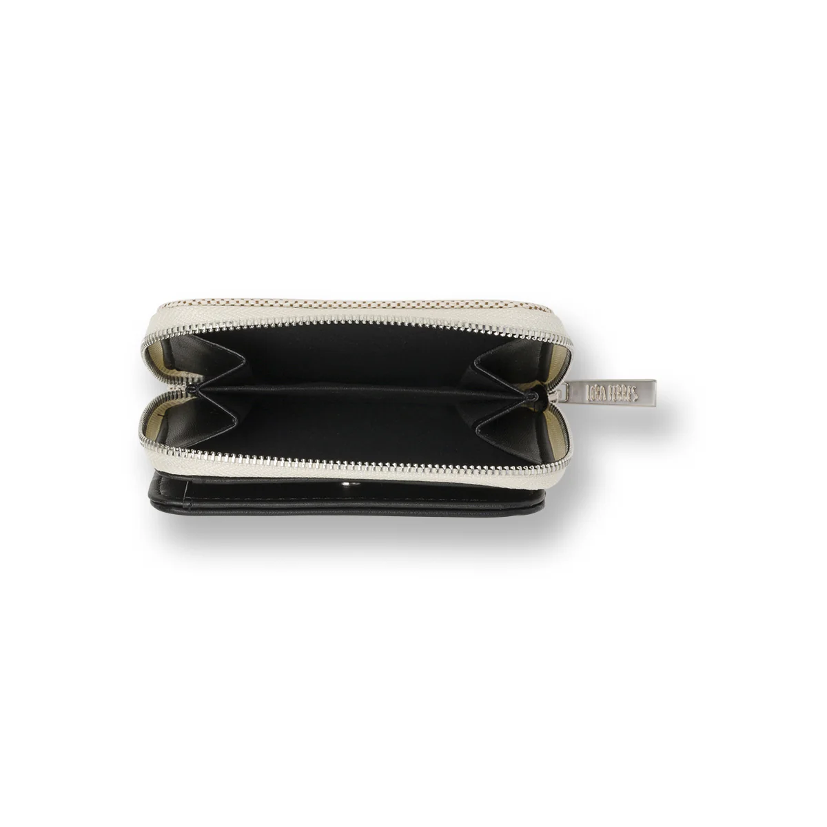 Portafoglio Bianco con interno nero da Donna con zip Lora Ferres - Image 3