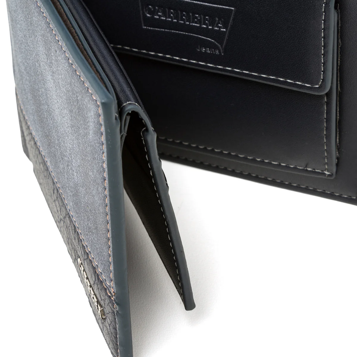 Portafoglio blu da uomo con logo in metallo Carrera Jeans New York - Image 6