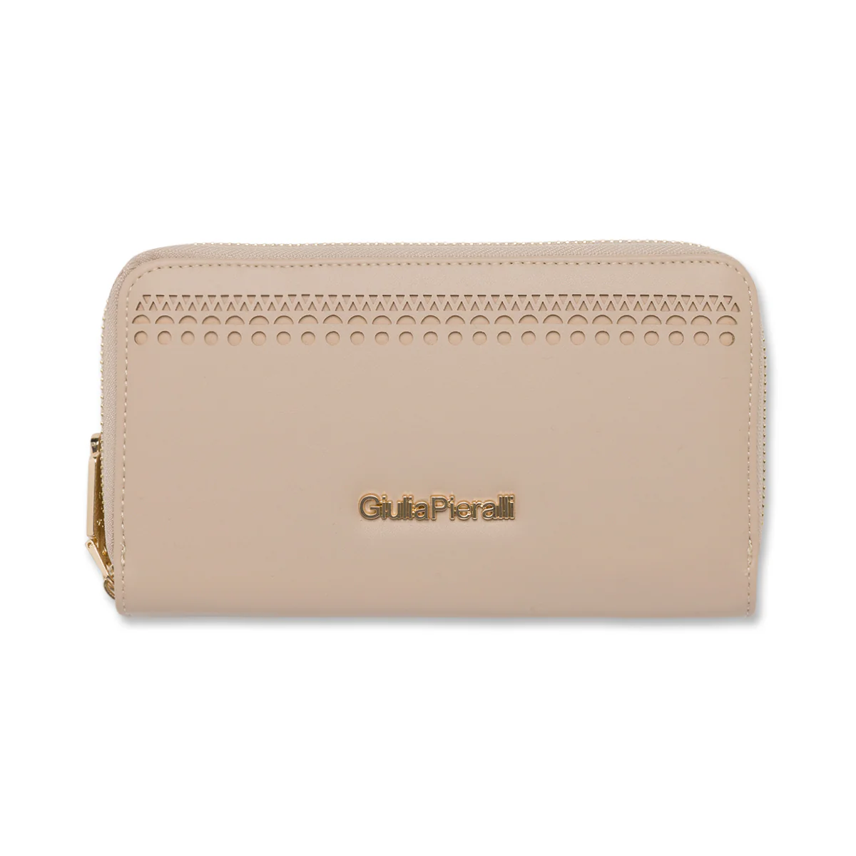 Portafoglio da Donna beige con decorazioni traforate Giulia Pieralli