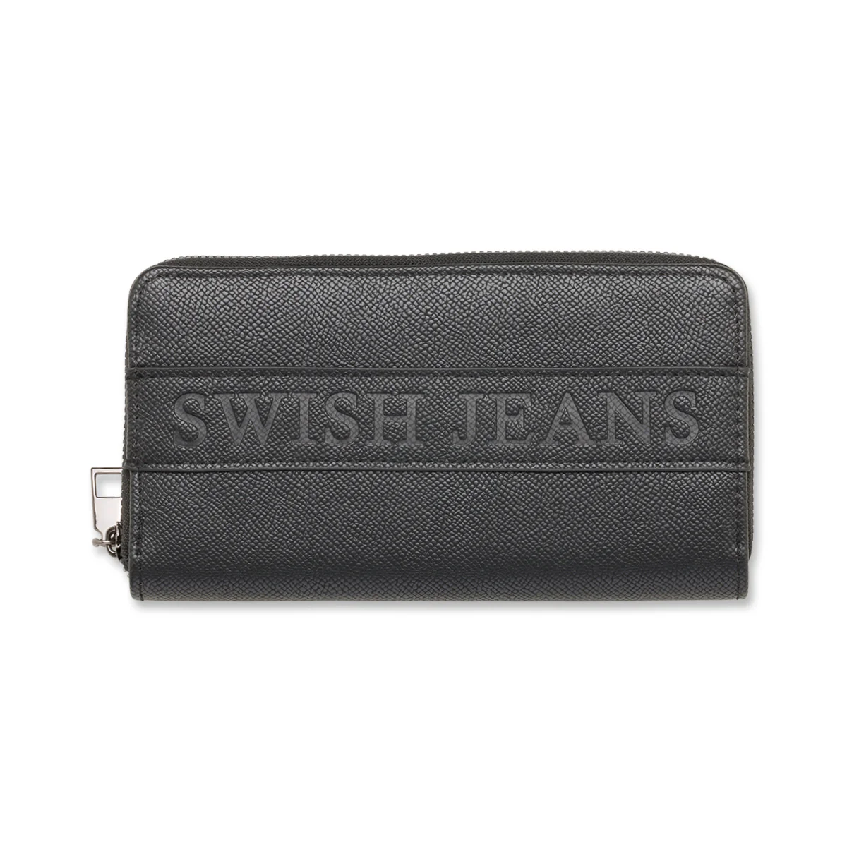 Portafoglio da donna nero con logo Swish Jeans