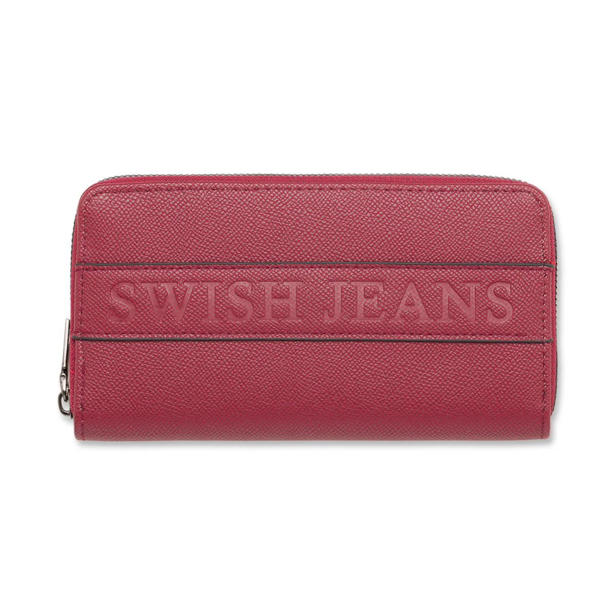 Portafoglio da donna rosso con logo Swish Jeans