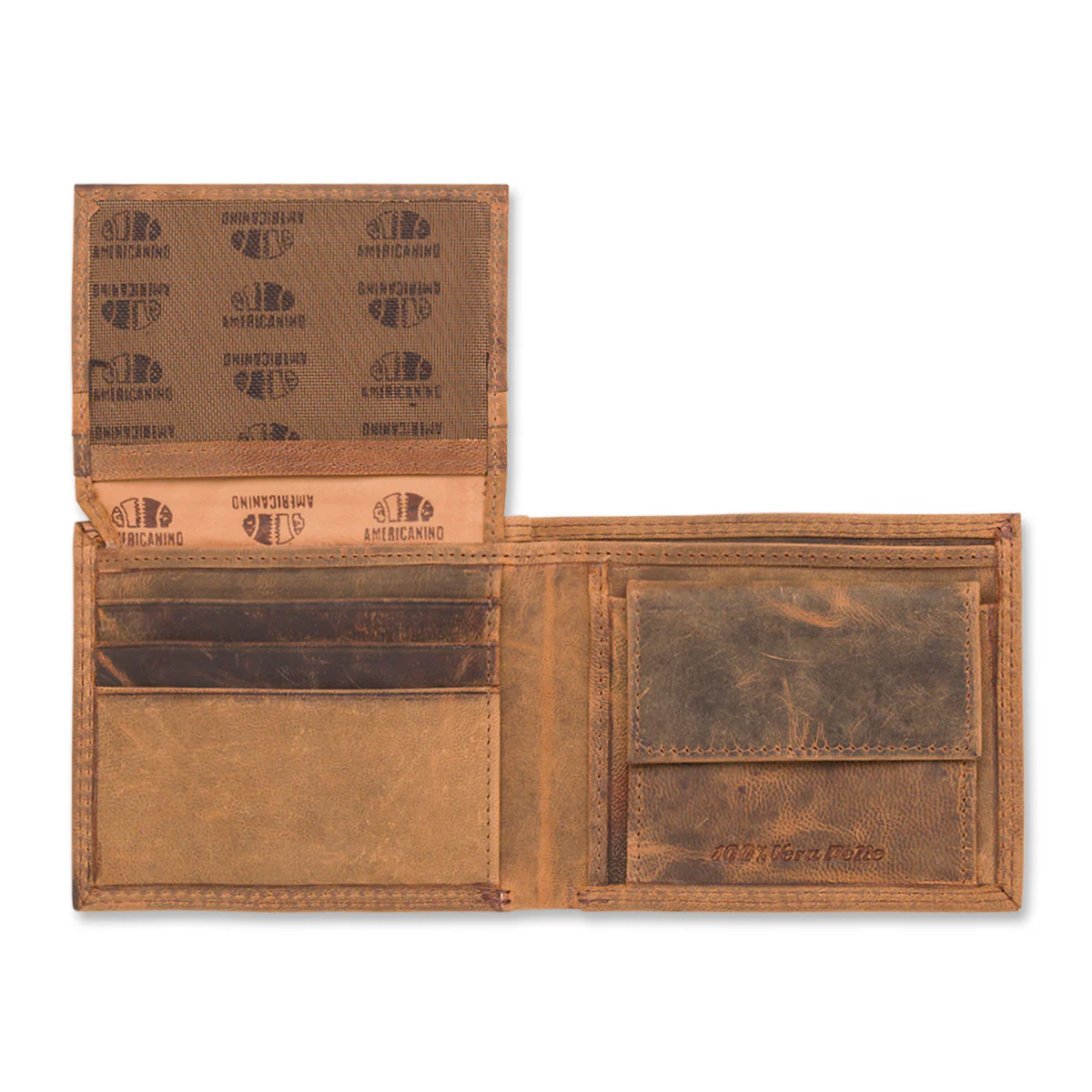 Portafoglio da uomo in pelle marrone Americanino - Image 4