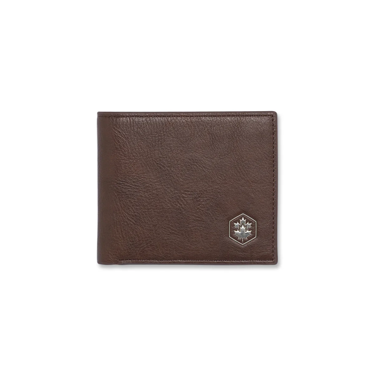 Portafoglio da uomo marrone con logo metallico Lumberjack