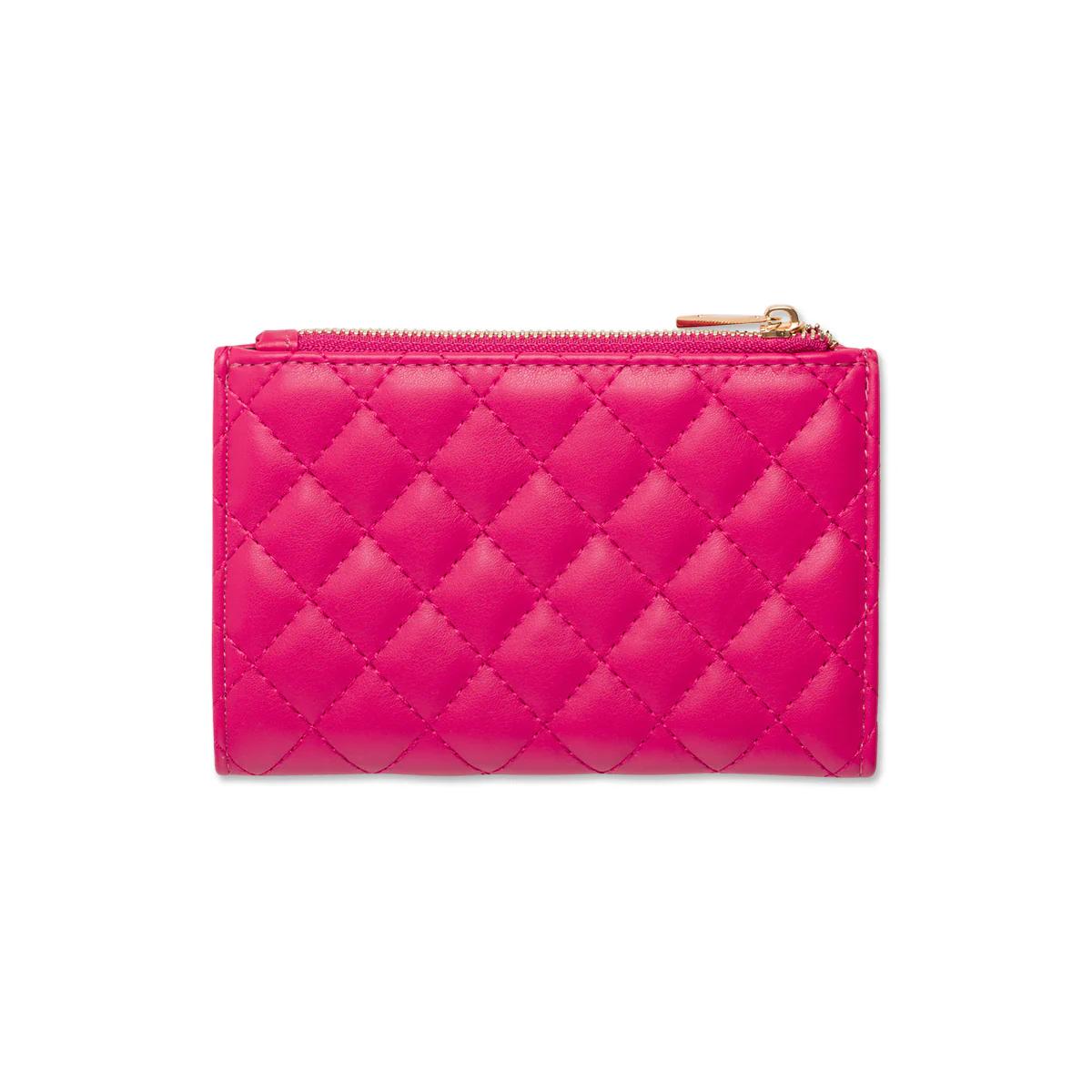 Portafoglio fucsia effetto trapuntato da donna Lora Ferres - Image 2