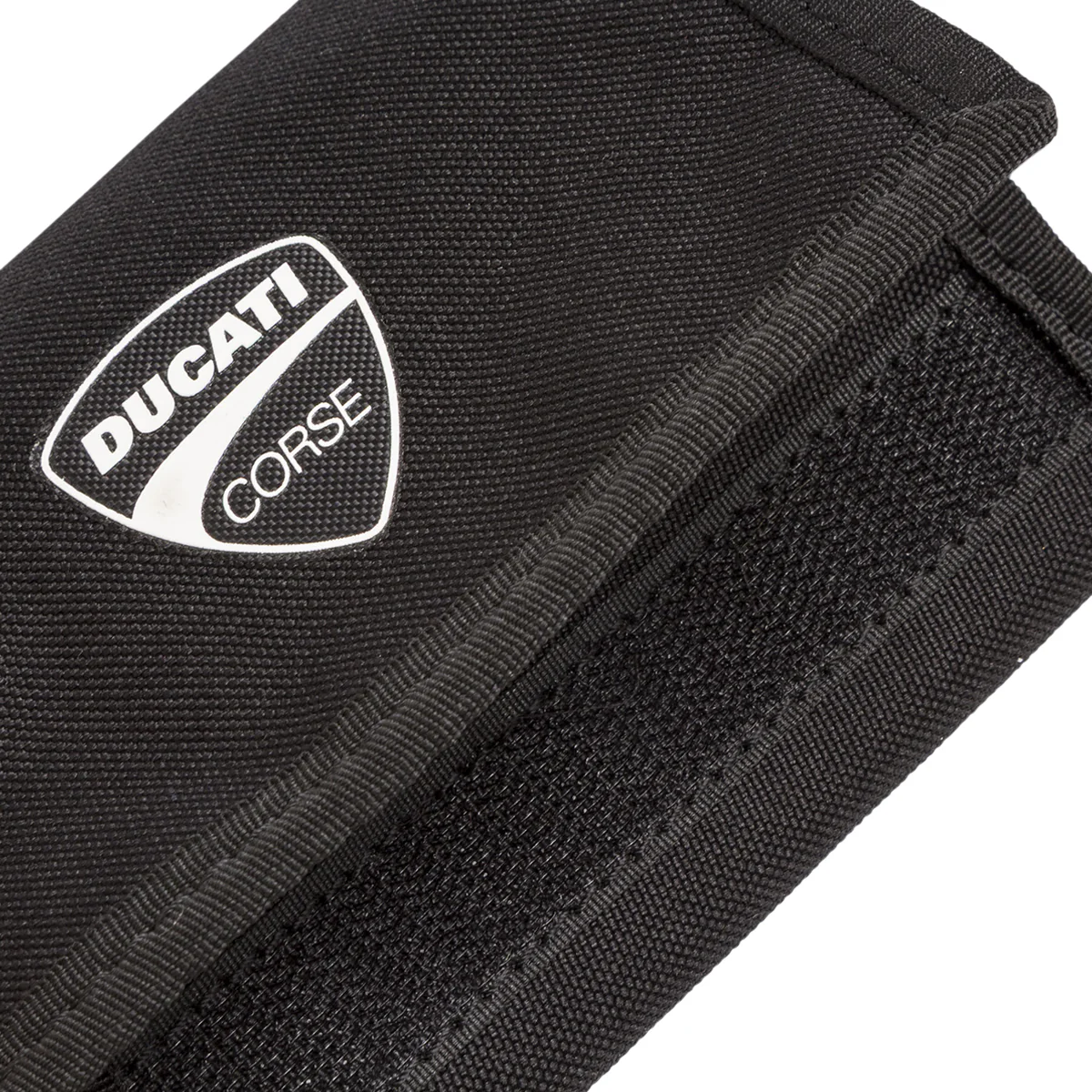 Portafoglio in tessuto nero con chiusura a strappo e logo Ducati Corse - Image 4