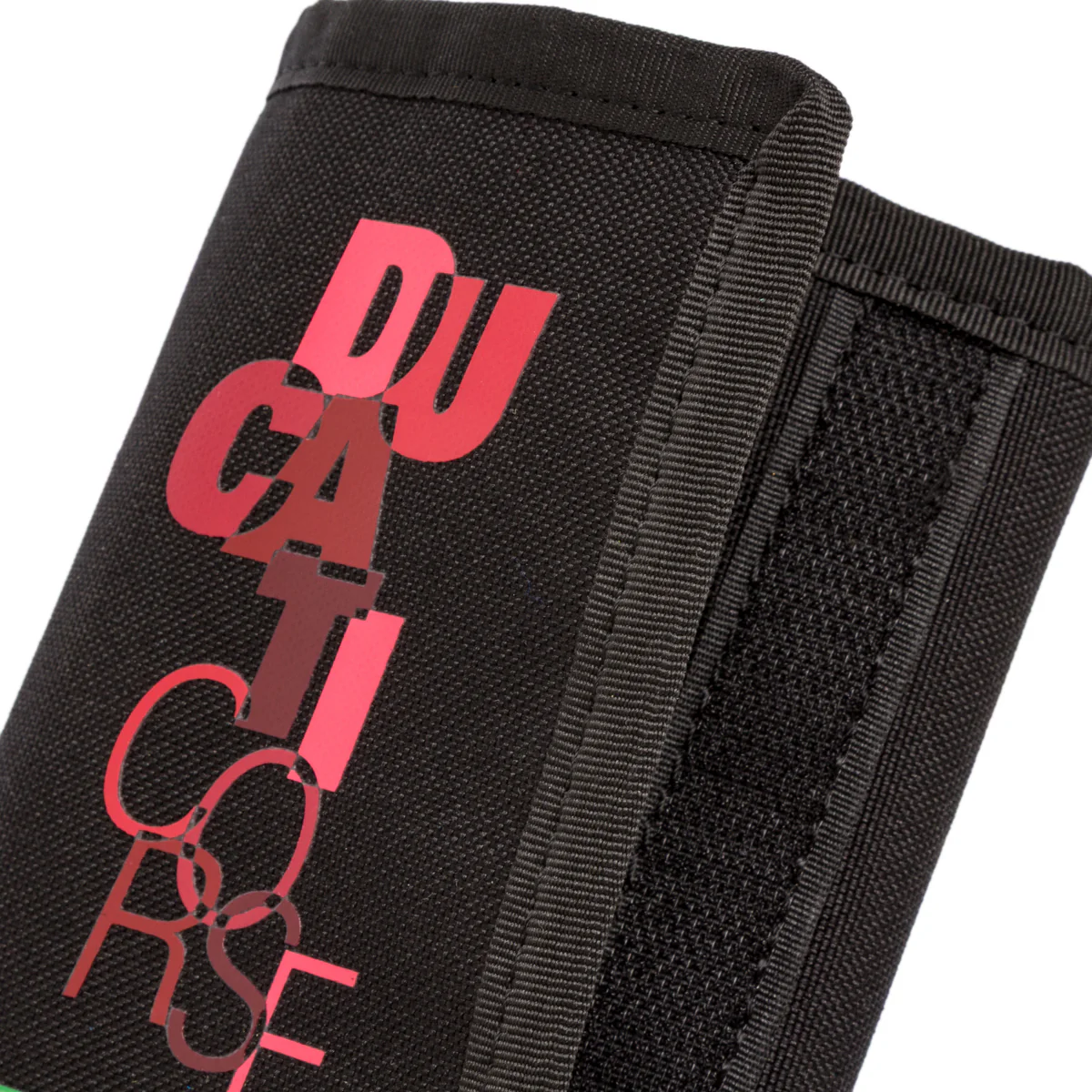 Portafoglio in tessuto nero con chiusura a strappo e logo rosso Ducati Corse - Image 4