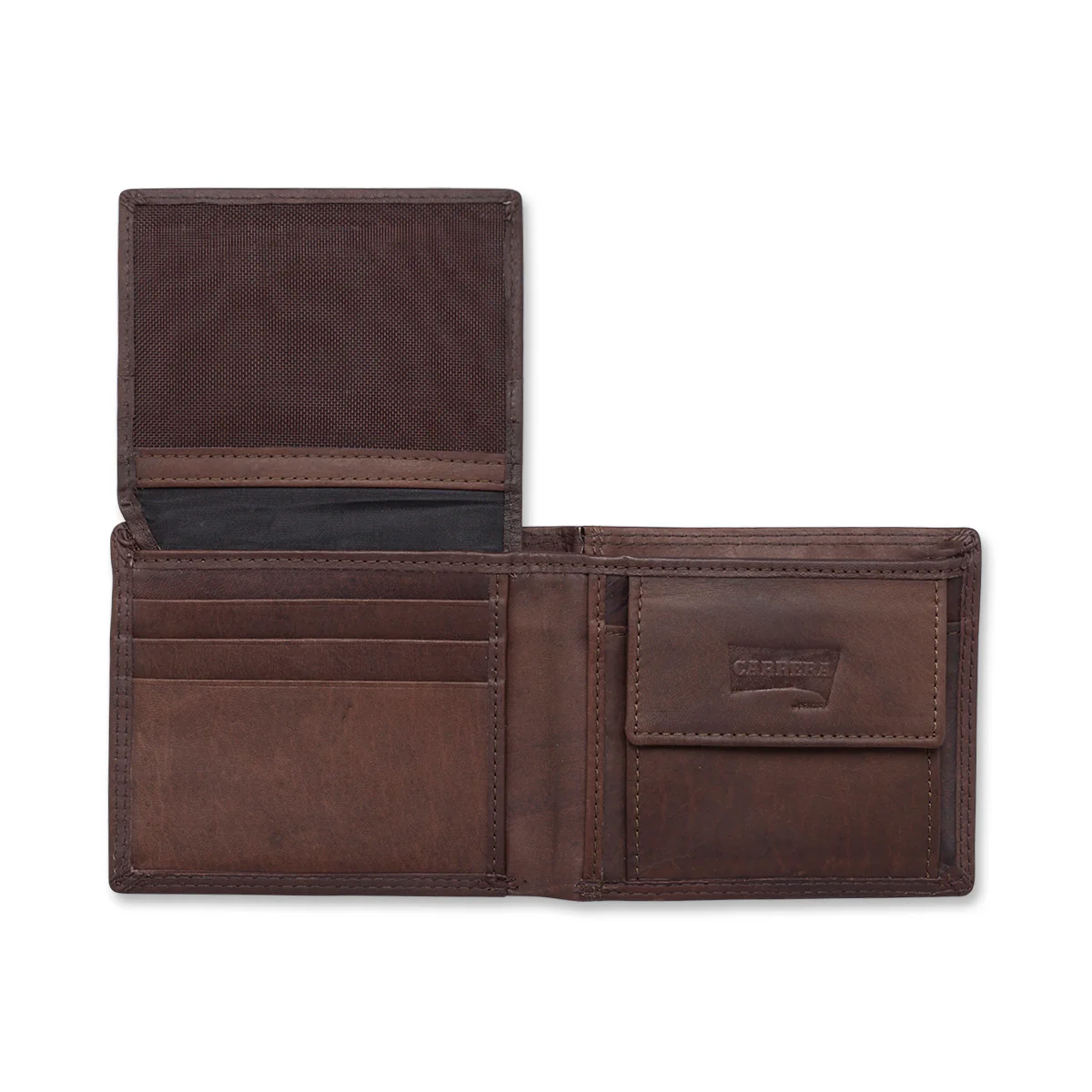 Portafoglio marrone in pelle da uomo Carrera Jeans Howlett - Image 3