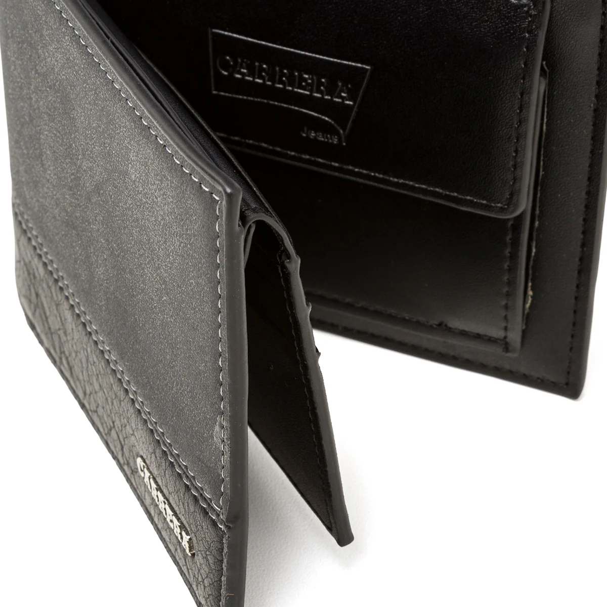 Portafoglio nero da uomo con logo in metallo Carrera Jeans New York - Image 6