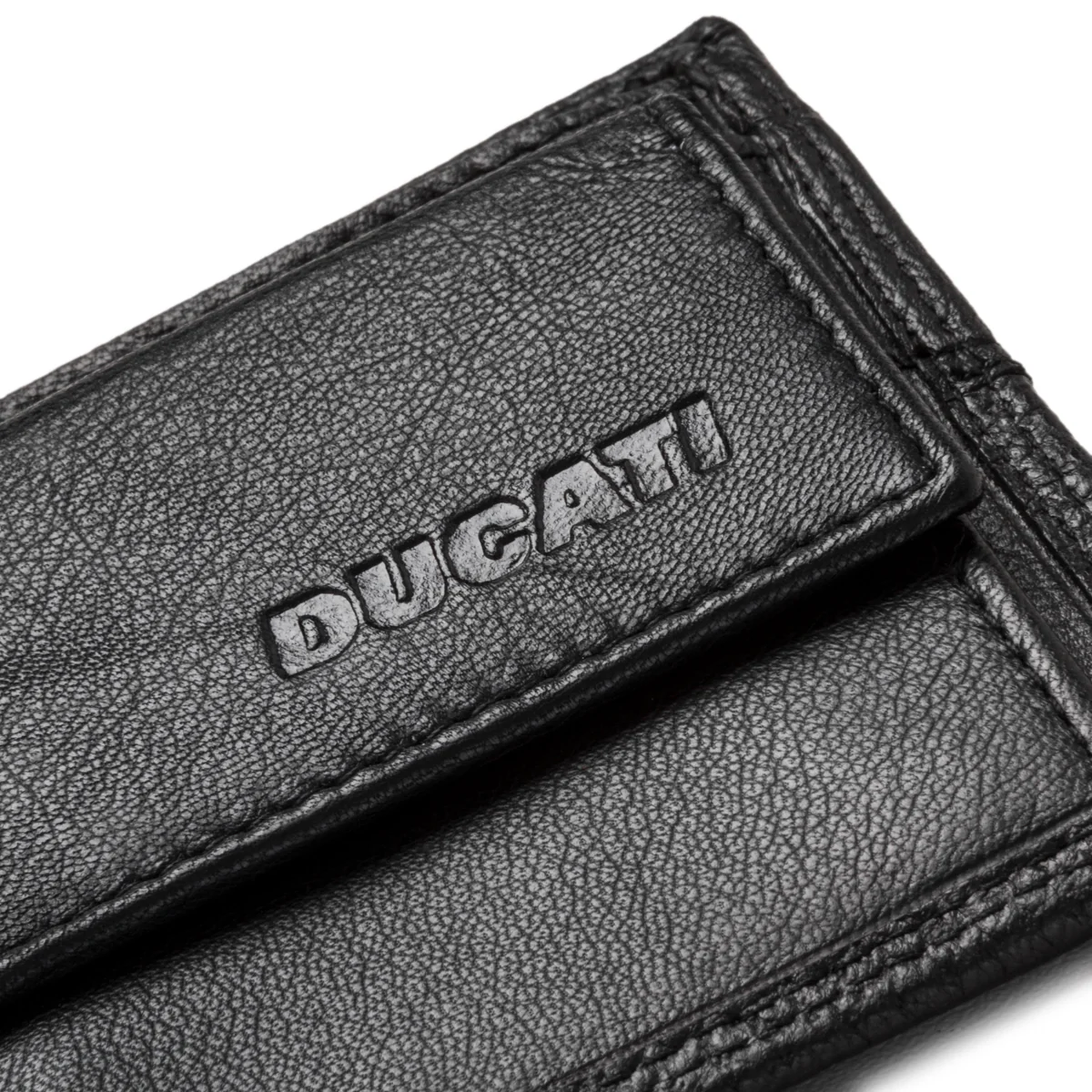 Portafoglio nero in pelle con logo Ducati Corse - Image 6